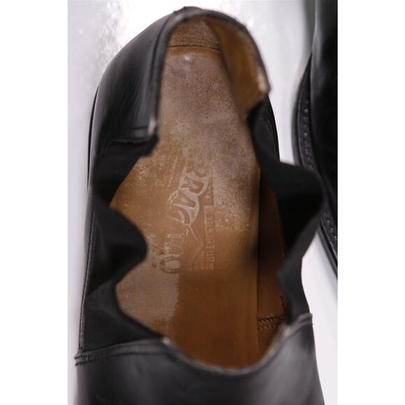 Salvatore Ferragamo Mens Black Ankle Chelsea Boots Leather 10 D - Picture 11 of 12